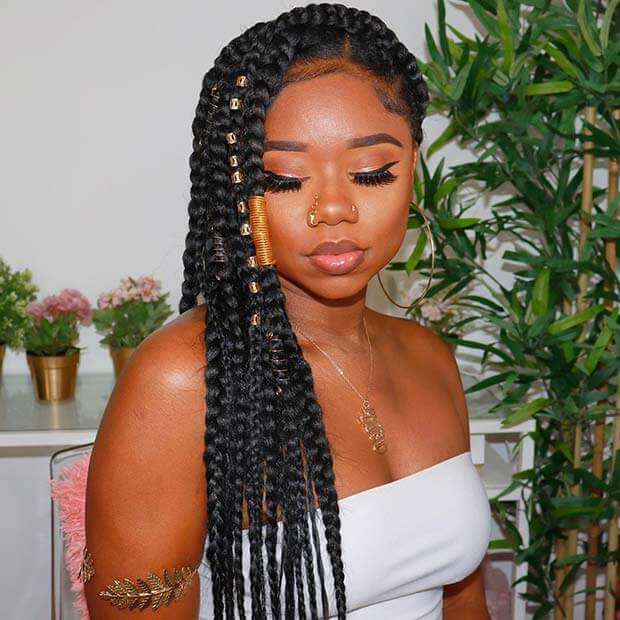50 Gorgeous Large Knotless Braids Styles That Will Turn Heads