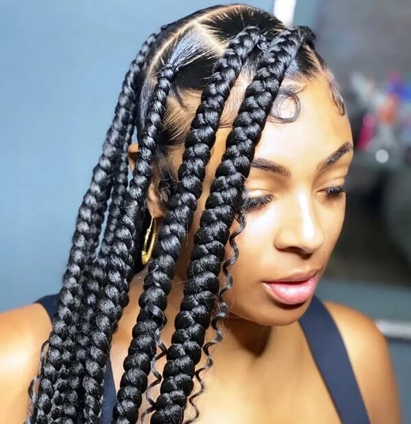 How To Add Curly Hair To Knotless Braids?