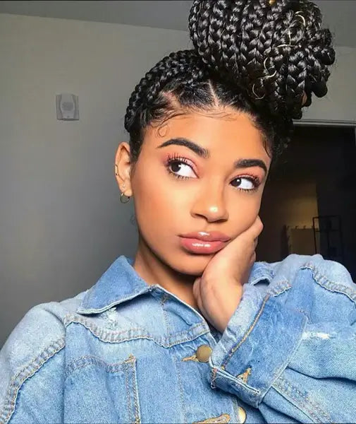 How to Put Box Braids in a Bun?