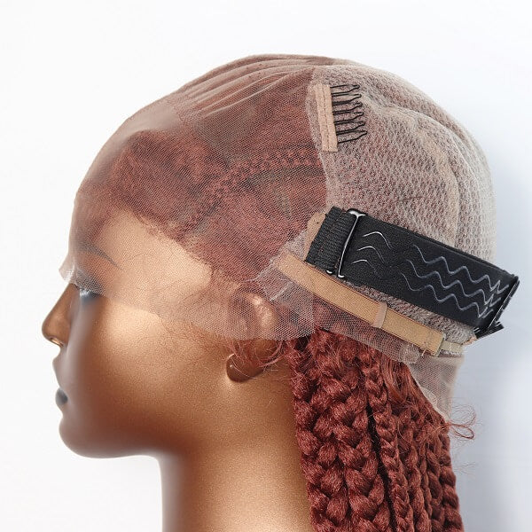 half hd lace braided wig ginger
