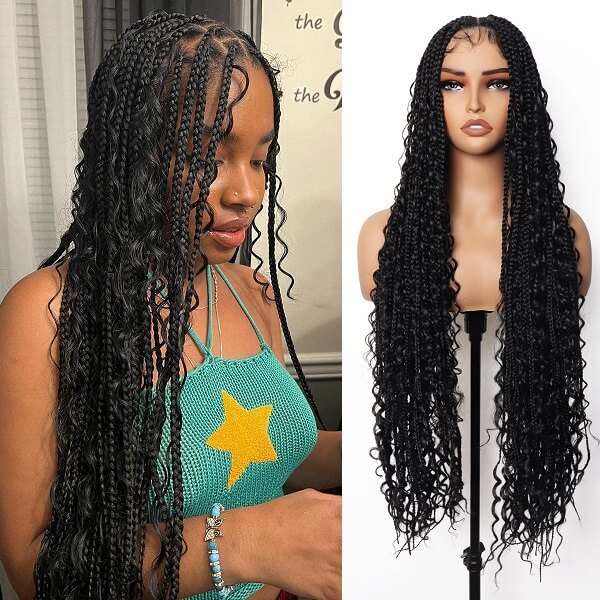 bohemian box braided wig