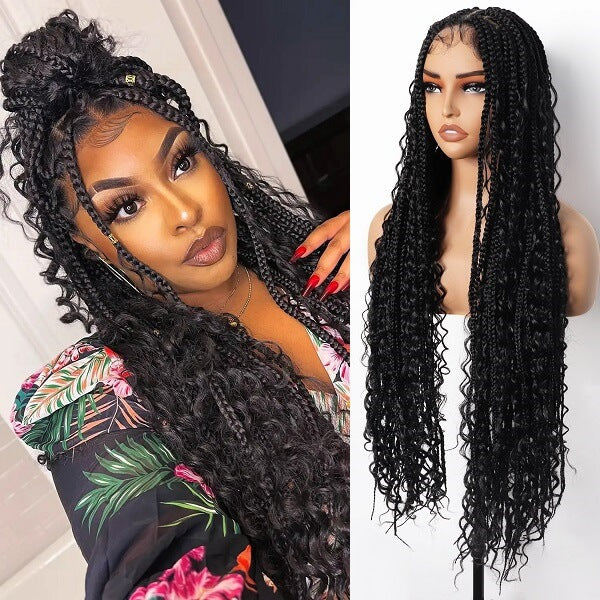 Classic Box Braid Synthetic 13x4 Lace Front Wig - Natural and Easy to Wear  -Alipearl Hair