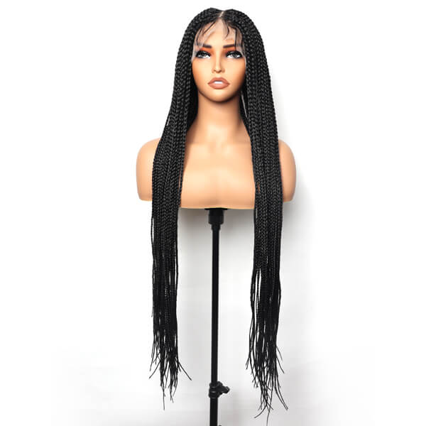 knotless box braided wig with baby hair