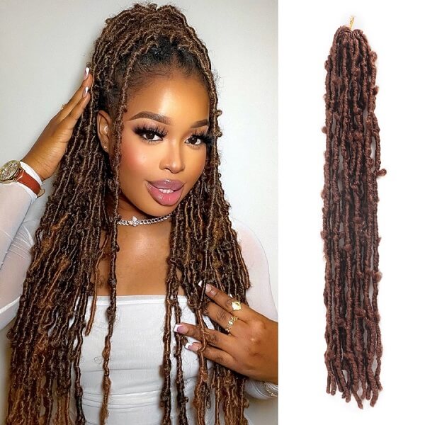 Butterfly Locs Crochet Braids Faux Locs Pre-looped Crochet Hair 24 Inch-MBW40