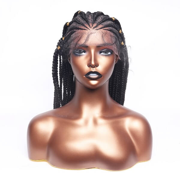 Fulani Braided Wig Straight Back Cornrow Braided Wig MyBraidedWig