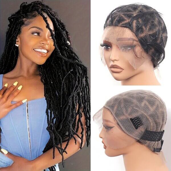 Full Lace Wig Cap For Crochet Box Braids Twists Braided Wig Cap For Braiding Boho Locs-MBW32