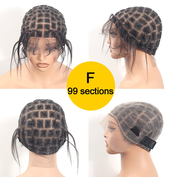 Full Lace Wig Cap For Crochet Box Braids Twists Braided Wig Cap For Braiding Boho Locs-MBW32